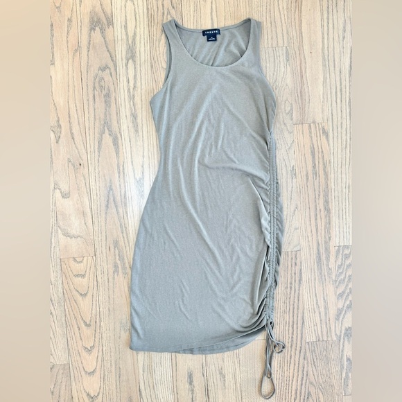 Trouve Dresses & Skirts - Trouvé Nordstrom Women’s Olive Green Ruched Dress Size X-Small